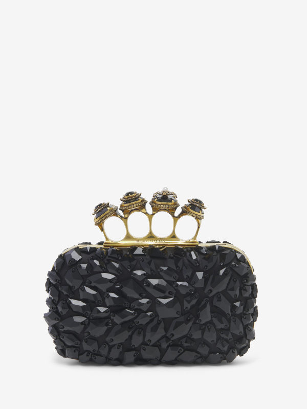 ALEXANDER MCQUEEN - Spider Jeweled Knuckle Clutch - Item 8301521BLFO1000